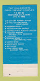 Matchbook Cover - Silver Lakes Resort Helendale CA 30 Strike