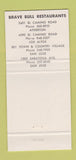 Matchbook Cover - Brave Bull Atherton Los Altos San Jose CA 30 Strike