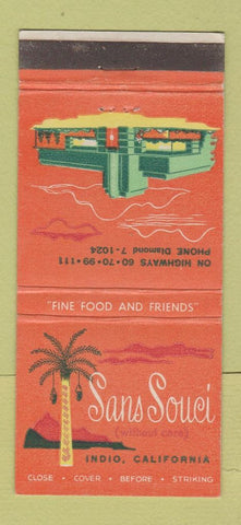 Matchbook Cover - Sans Souci Indio CA 30 Strike