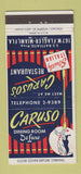 Matchbook Cover - Caruso's Italian Restaurant Miami FL 30 Strike