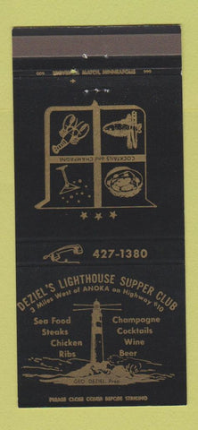 Matchbook Cover - Deziel's Lighthouse Supper Club Anoka MN 30 Strike