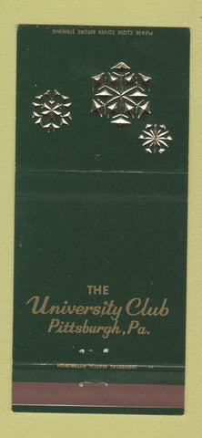 Matchbook Cover - University Club Pittsburgh PA Christmas 30 Strike