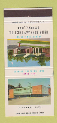 Matchbook Cover - Union Bank Trust Ottumwa IA 30 Strike