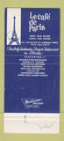 Matchbook Cover - Le Cafe De Paris Fort Lauderdale FL Eiffel Tower 30 Strike