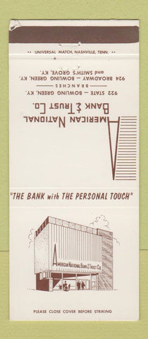Matchbook Cover - American National Bank Bowling Green KY WEAR 30 Strike