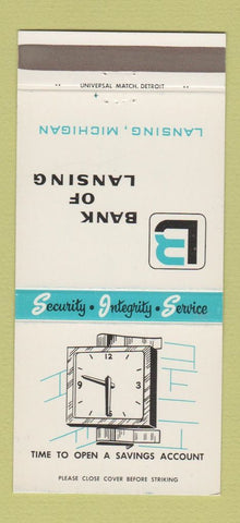 Matchbook Cover - Bank of Lansing MI 30 Strike