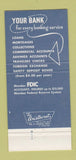 Matchbook Cover - Bank of Lansing MI 30 Strike