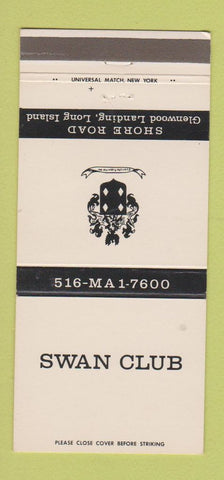 Matchbook Cover - Swan Club Glenwood Landing LI NY 30 Strike