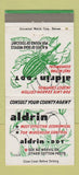 Matchbook Cover - Aldrin DDT Cotton Pest Control Denver Colorado 30 Strike