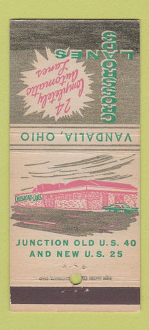 Matchbook Cover - Crossroads Lanes Bowling Vandalia OH 30 Strike