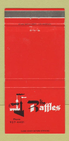 Matchbook Cover - The Raffles Downey CA 30 Strike