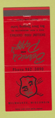 Matchbook Cover - Bernie's and Pappy's Milwaukee WI 30 Strike
