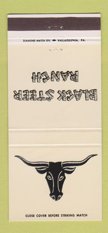 Matchbook Cover - Black Steer Ranch Absecon NJ 30 Strike