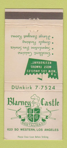 Matchbook Cover - Blarney Castle Los Angeles CA 30 Strike