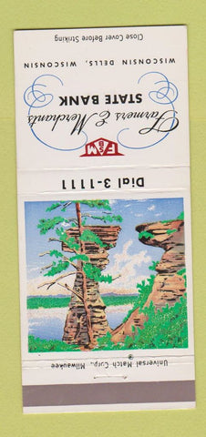 Matchbook Cover - Farmers and Merchants State Bank Wisconsin Dells WI 30 Strike