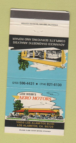 Matchbook Cover - Aero Motors Los Alamitos CA 30 Strike