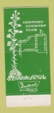 Matchbook Cover - Century Country Club Phoenix AZ WEAR 30 Strike