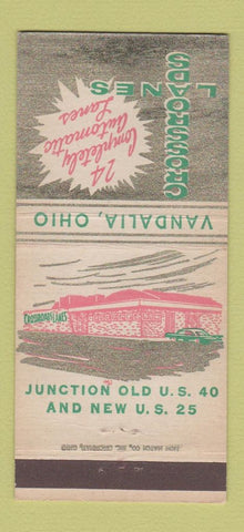 Matchbook Cover - Crossroads Lanes Bowling Vandalia OH 30 Strike