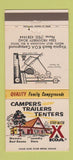 Matchbook Cover - KOA Camping Virginia Beach VA 30 Strike