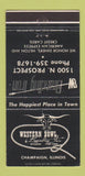 Matchbook Cover - Western Bowling Champaign IL Branding Iron 30 Strike