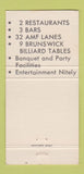 Matchbook Cover - Western Bowling Champaign IL Branding Iron 30 Strike