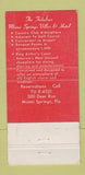 Matchbook Cover - King Arthur's Court Miami Springs Villas FL 30 Strike
