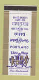 Matchbook Cover - Eddie Mays Restaurant Portland OR 30 Strike