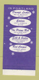 Matchbook Cover - Eddie Mays Restaurant Portland OR 30 Strike