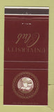 Matchbook Cover - University Club of Tampa FL 30 Strike