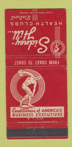 Matchbook Cover - Sidney Hill Health Clubs Detroit MI 30 Strike
