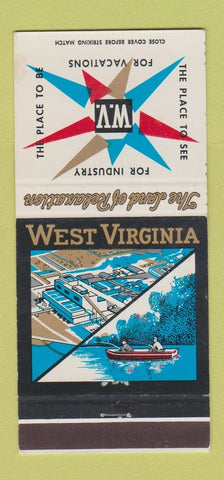 Matchbook Cover - West Virginia Tourism Commerce Charleston WV 30 Strike