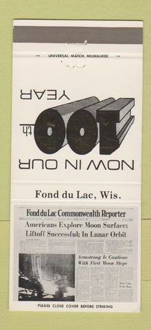 Matchbook Cover - Fond Du Lac Commonwealth Reporter WI newspaper 30 Strike