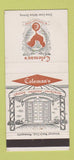 Matchbook Cover - Coleman's St Paul MN 30 Strike