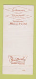 Matchbook Cover - Coleman's St Paul MN 30 Strike