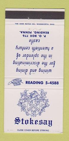 Matchbook Cover - Stokesay Reading PA restaurant 30 Strike