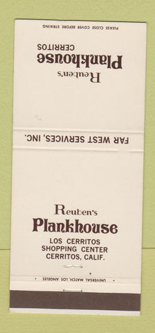 Matchbook Cover - Reuben's Plankhouse Cerritos CA 30 Strike