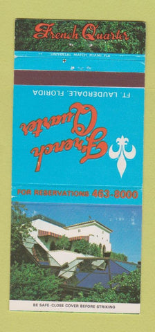 Matchbook Cover - French Quarter Fort Lauderdale FL 30 Strike