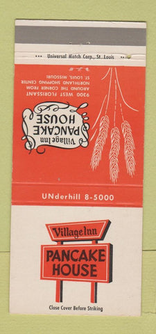 Matchbook Cover - Village Inn Pancake House St Louis MO 30 Strike