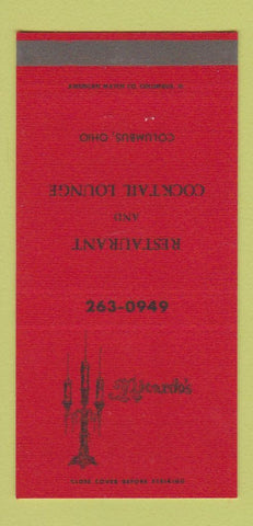 Matchbook Cover - Ricardo's Restaurant Columbus OH 30 Strike