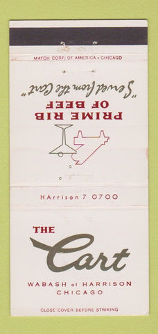 Matchbook Cover - The Cart Restaurant Chicago IL 30 Strike