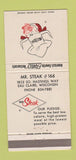 Matchbook Cover - Mr Steak Eau Claire WI 30 Strike