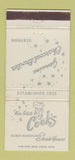 Matchbook Cover - Wes Idol's Cook's Steak House Los Angeles? WEAR 30 Strike