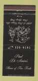 Matchbook Cover - Paul Di Amico's Restaurant Palm Springs CA 30 Strike