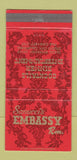 Matchbook Cover - Sanucci's Embassy Room Studio City CA 30 Strike