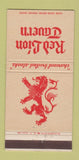 Matchbook Cover - Red Lion Tavern Hotel Leland Springfield IL 30 Strike