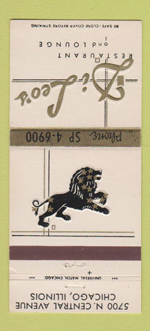 Matchbook Cover - Di Leo's Restaurant Chicago IL 30 Strike