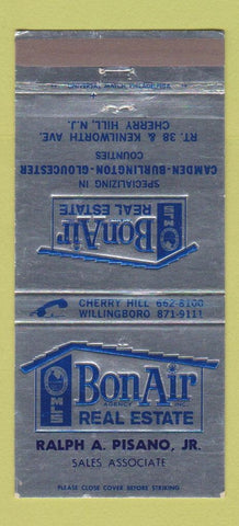 Matchbook Cover - Bon Air Real Estate Cherry Hill NJ 30 Strike