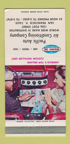 Matchbook Cover - Mark IV Air Conditioning auto San Francisco CA 30 Strike