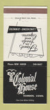 Matchbook Cover - Colonial House Hamden CT restaurant 30 Strike