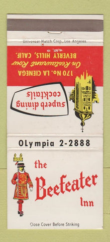 Matchbook Cover - Beefeater Inn Beverly Hills CA 30 Strike